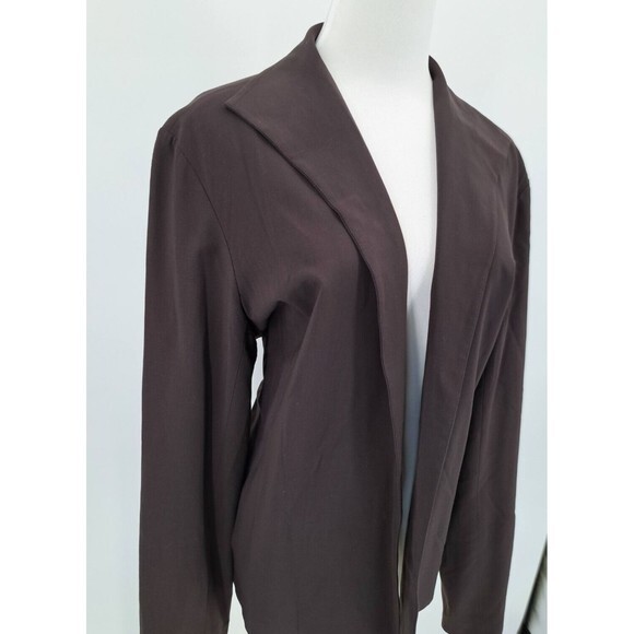 Eileen Fisher Blazer Jacket Women Open Front Pockets Black XL 1X - Picture 1 of 7